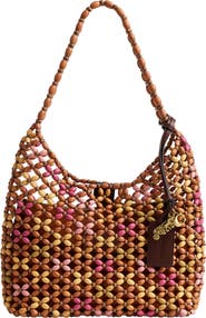 COACH Brooklyn 34 Wooden Bead Shoulder Bag