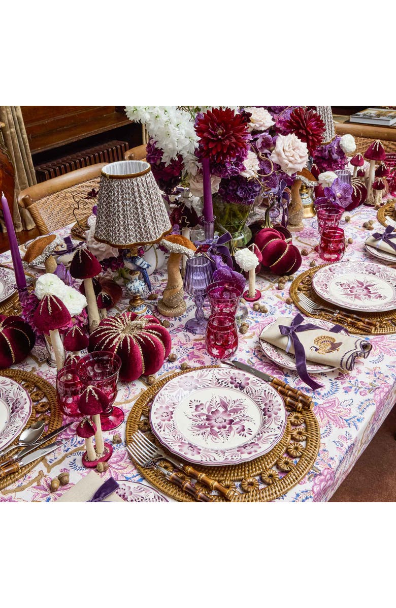 Mrs. Alice Purple Velvet Bows (Set of 4) - 20cm, Alternate, color, Purple