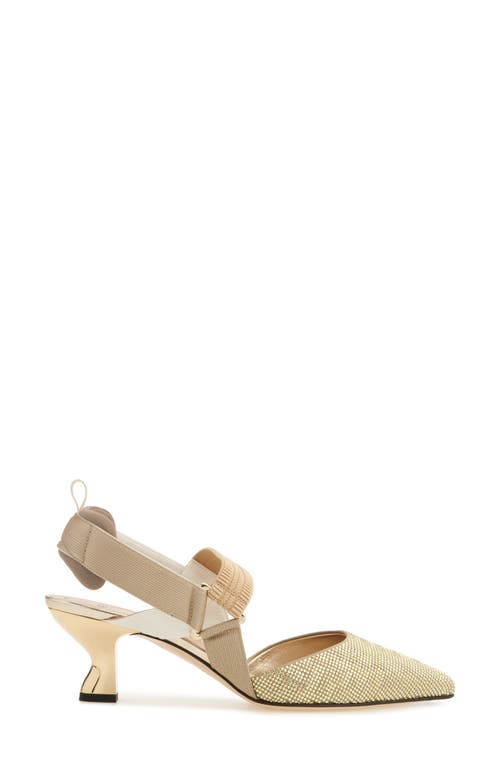 FENDI FENDI COLIBRI CRYSTAL EMBELLISHED POINTED TOE PUMP