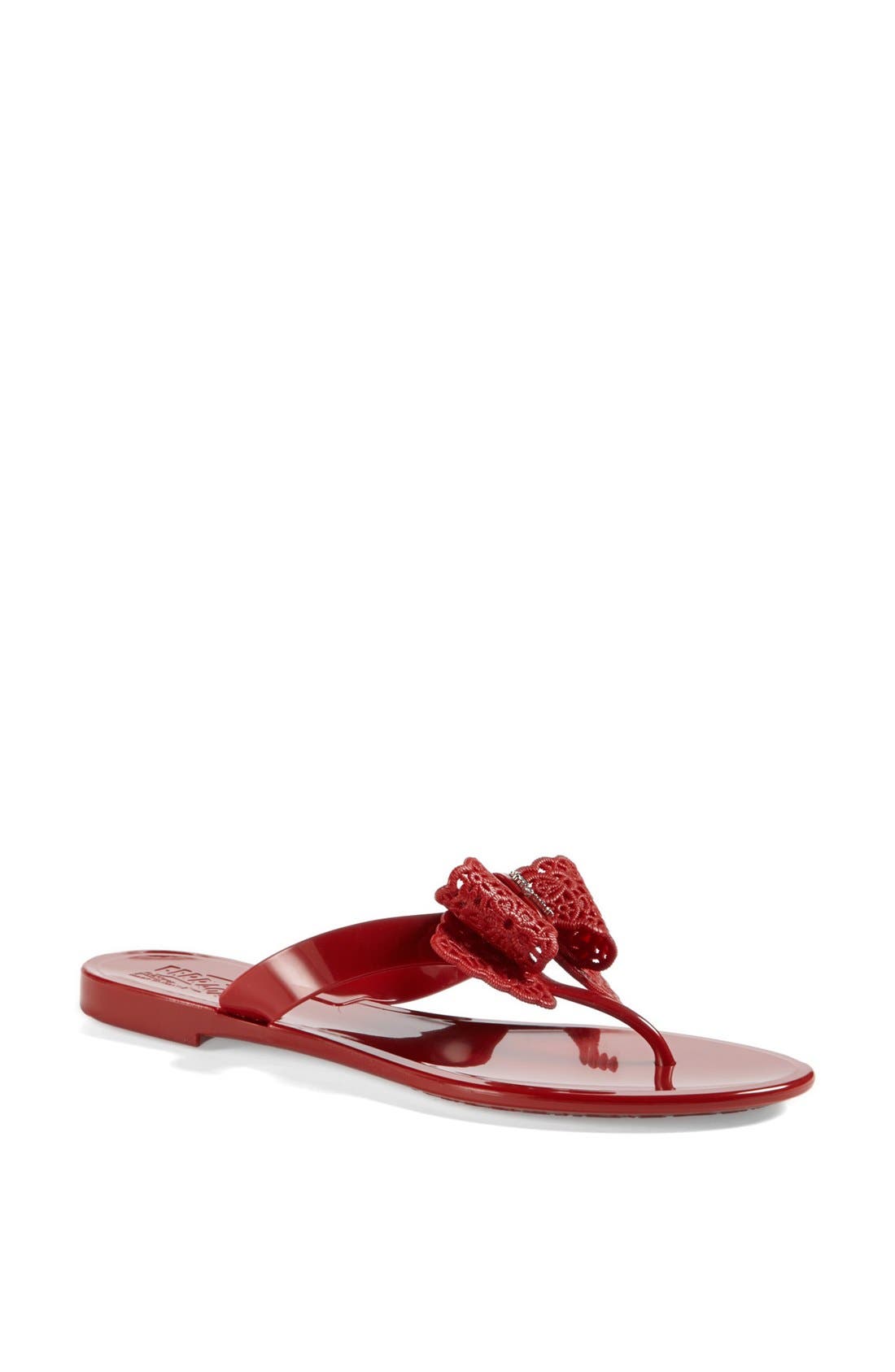 Salvatore Ferragamo 'Pandy' Sandal, Main, color, ROSSO