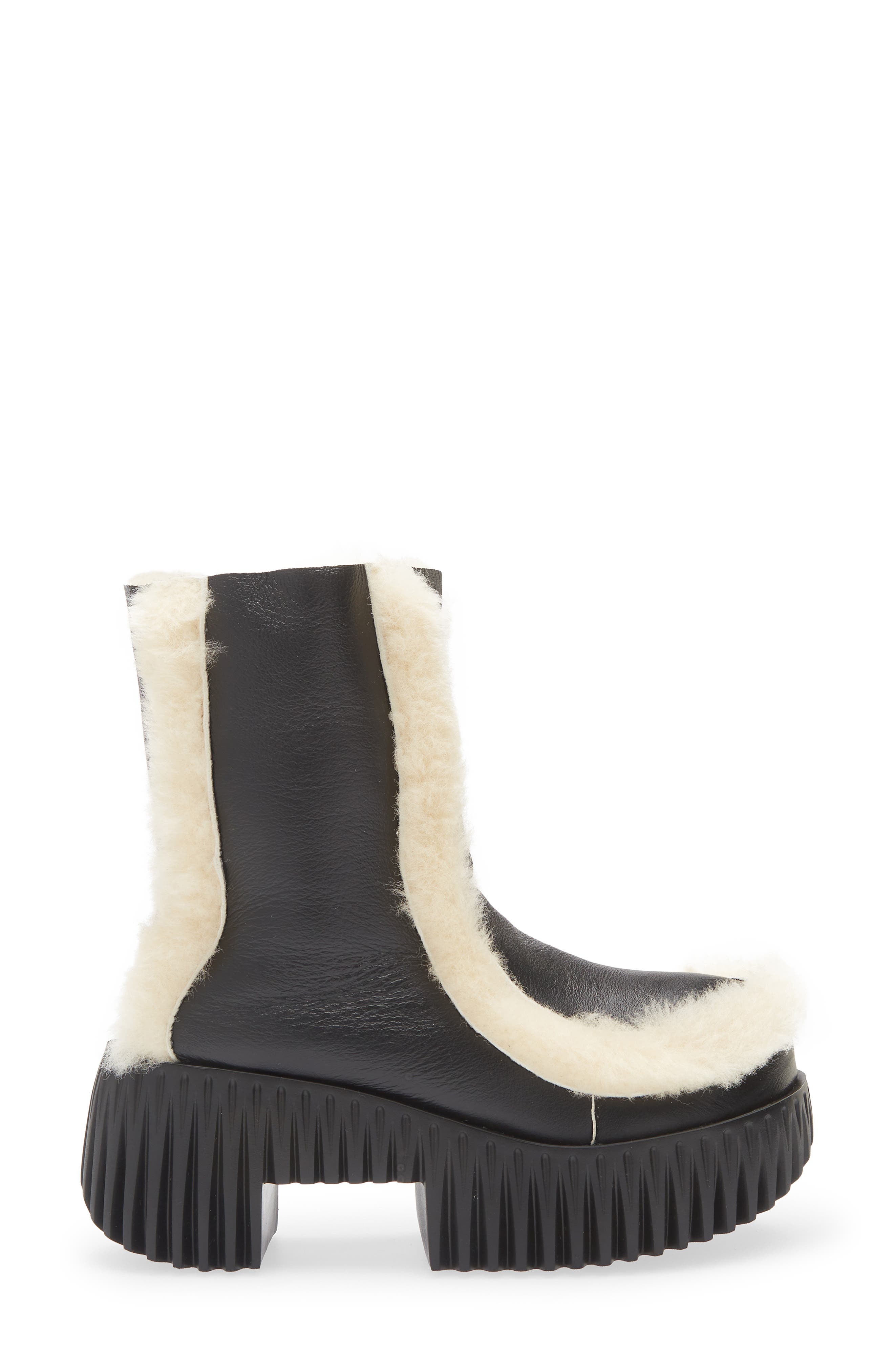 4CCCCEES Plia Fero Genuine Shearling Platform Bootie, Alternate, color, Oreo