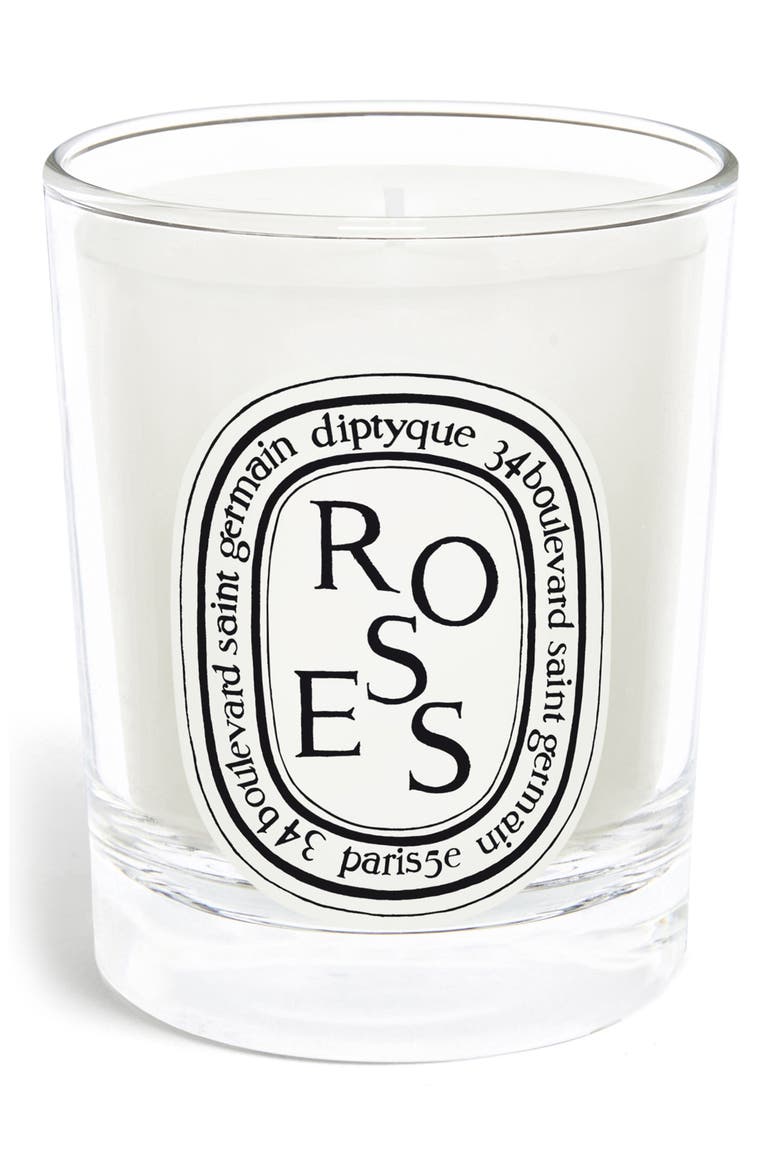 Roses Scented Candle, Alternate, color, CLEAR VESSEL