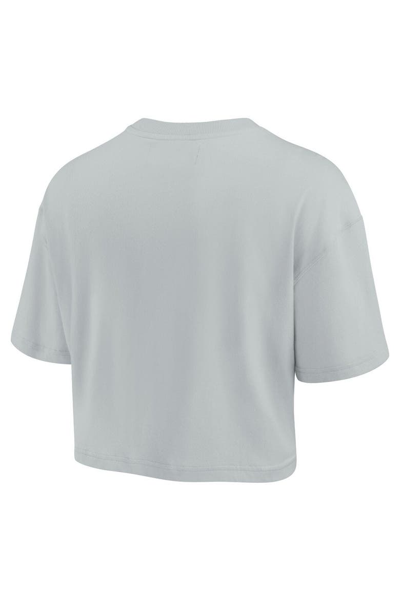 Women's Fanatics Gray Green Bay Packers Elements Super Soft Boxy Cropped T-Shirt, Alternate, color, Gray