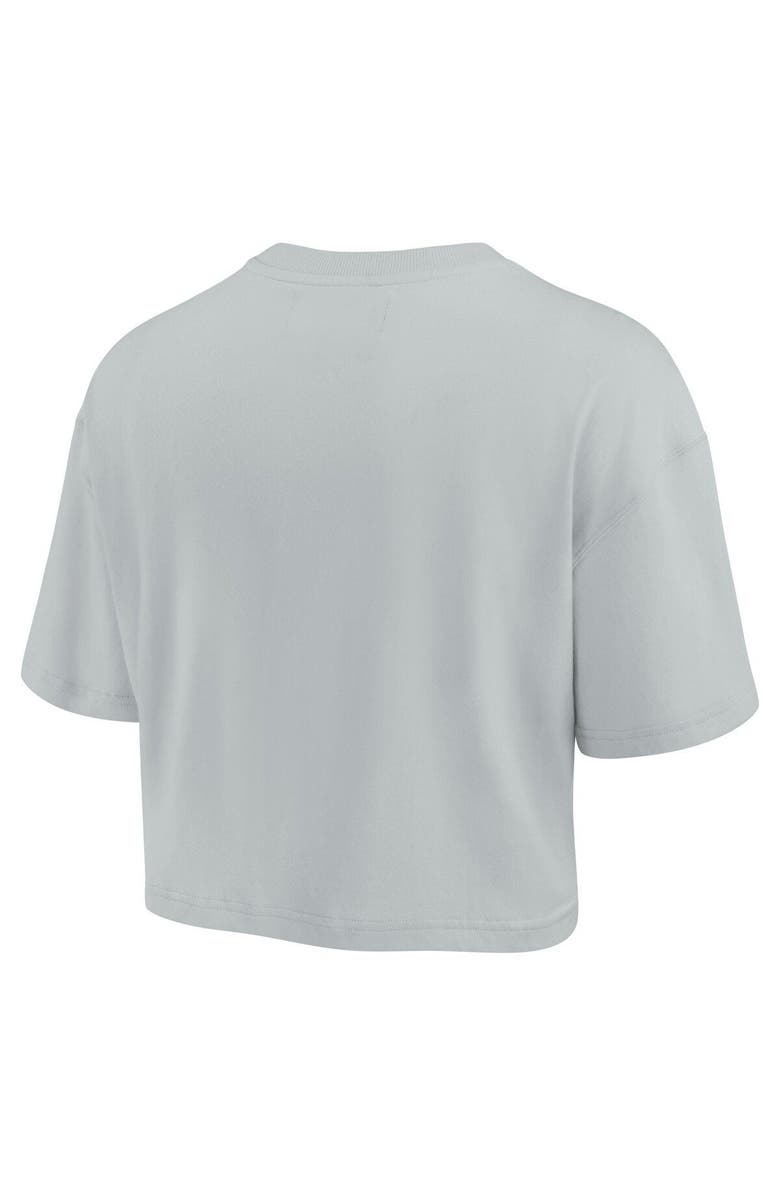 Fanatics Signature Women's Fanatics Gray Green Bay Packers Elements Super Soft Boxy Cropped T-Shirt, Alternate, color, Gray