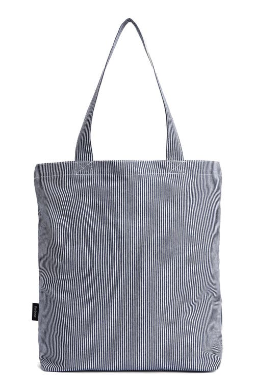Barbour Tynedale Stripe Canvas Tote In Navy/white