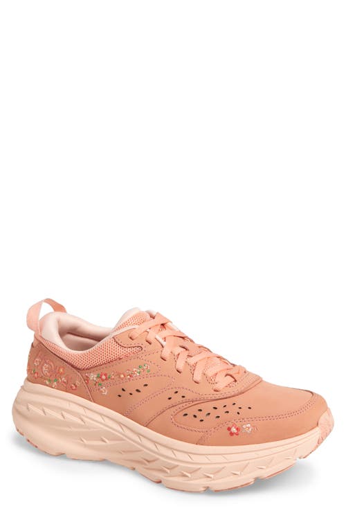 Hoka Gender Inclusive Vibrant Bloom Bondi L Bp Sneaker In Brown