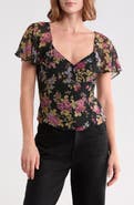 PAIGE Kiko Floral Button Front Top
