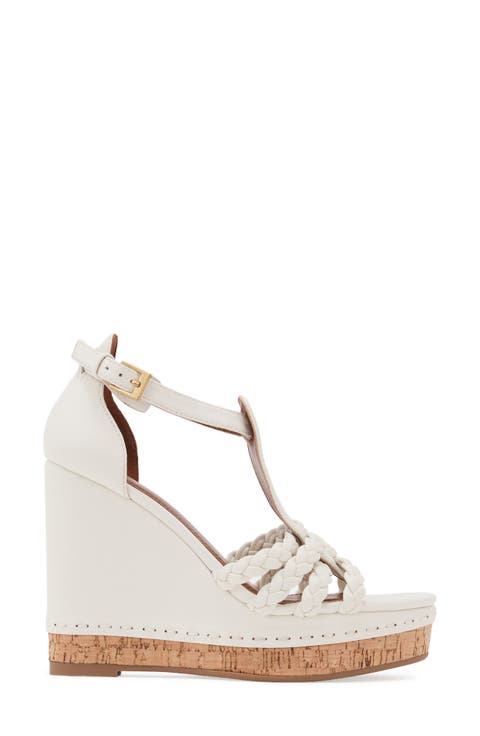 Frances Braided Wedge Ankle Strap Sandal (Women)