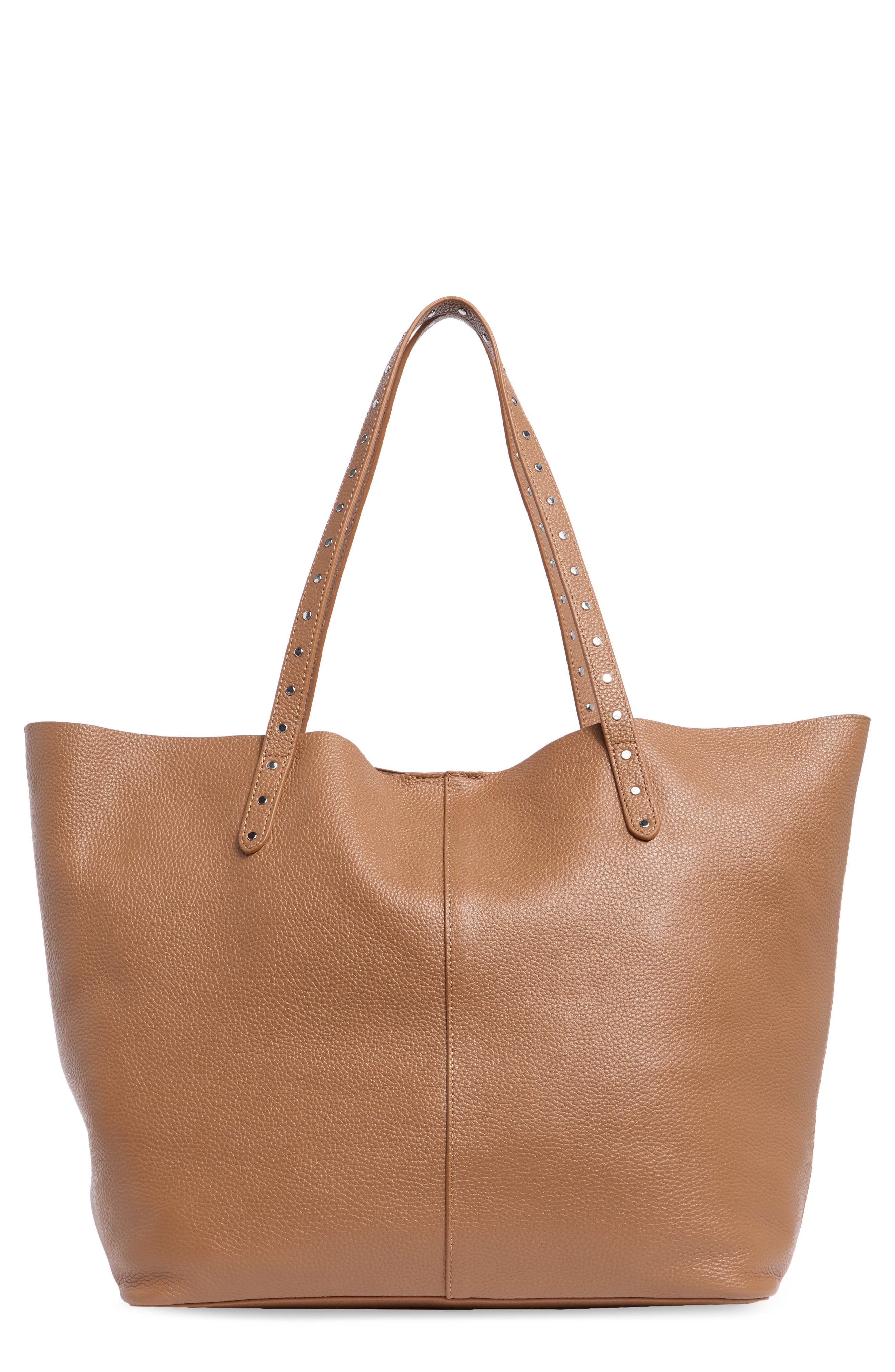 Soft Studded Leather Tote