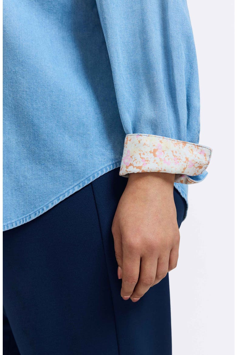 Margie Denim Button-Up Shirt, Alternate, color, BLEACH WASH