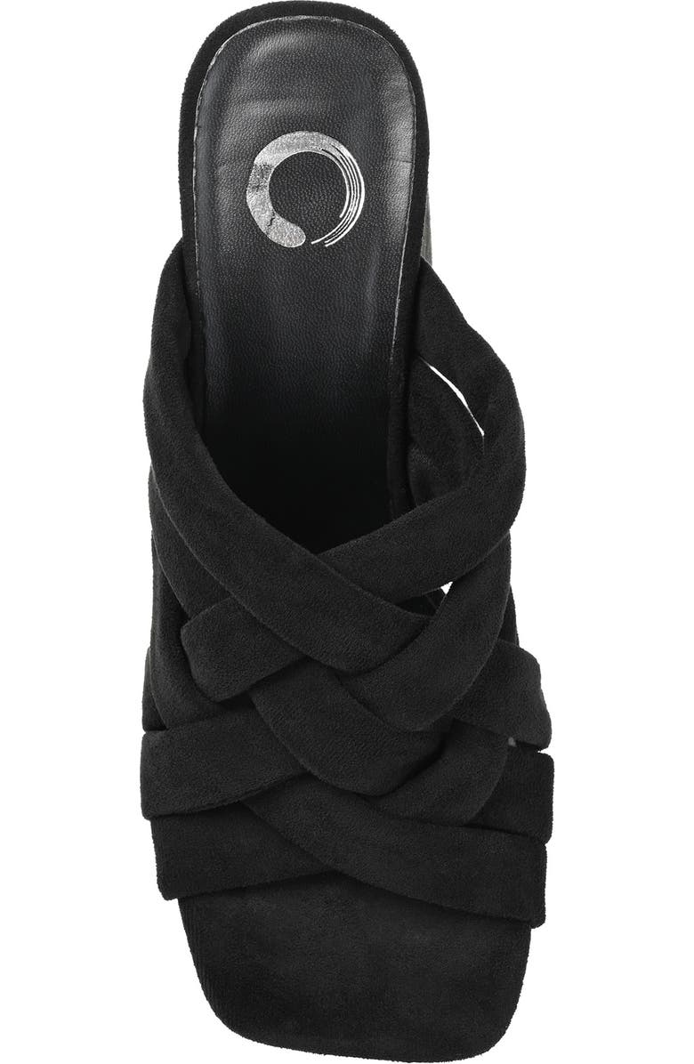 Journee Collection Dorisa Braided Sandal, Alternate, color, Black