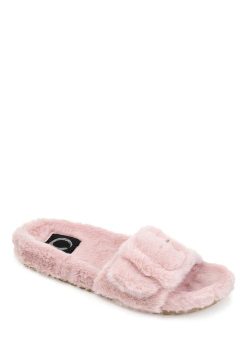 JOURNEE Shadow Faux Fur Slipper (Women)