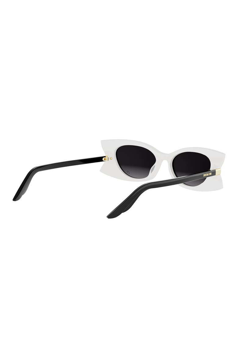 'DiorButterfly S2I 52mm Gradient Butterfly Sunglasses, Alternate, color, IVORY / GRADIENT SMOKE
