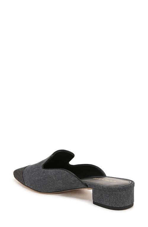 Veronica Beard Cecile Cap Toe Mule In Indigo Blue/black