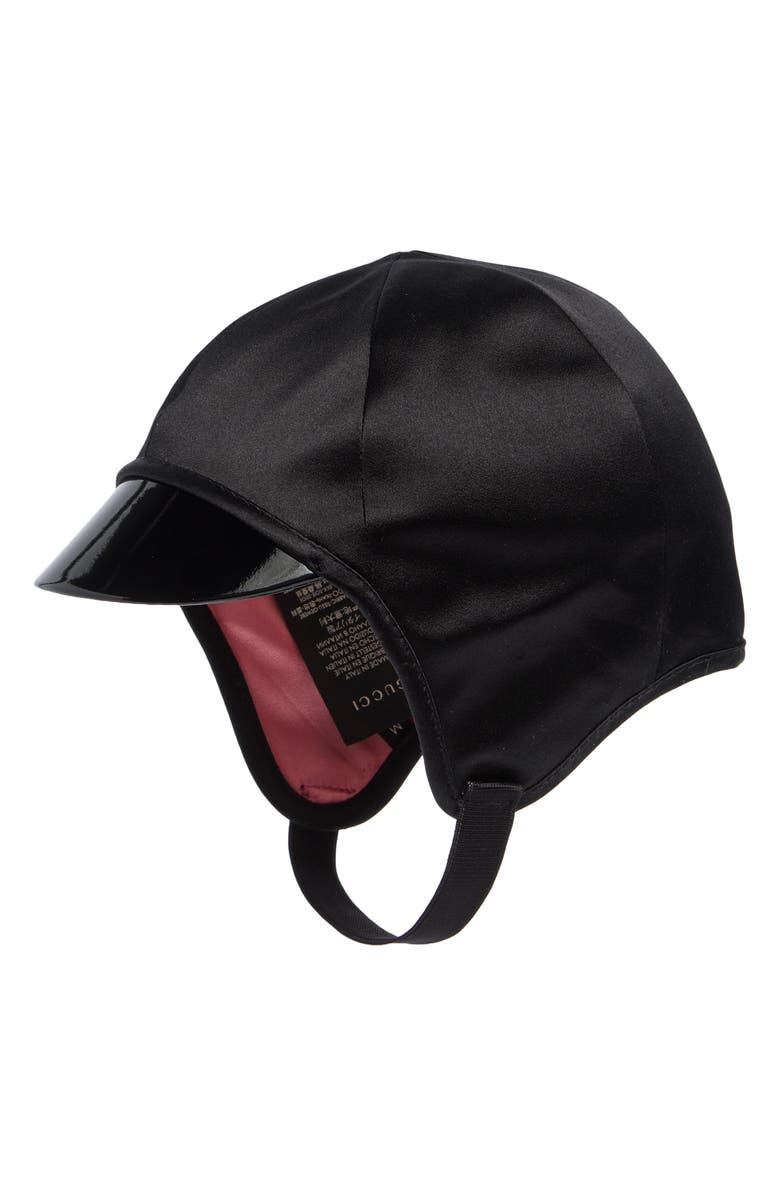 Gucci x Chloé Silk Riding Cap, Main, color, 
