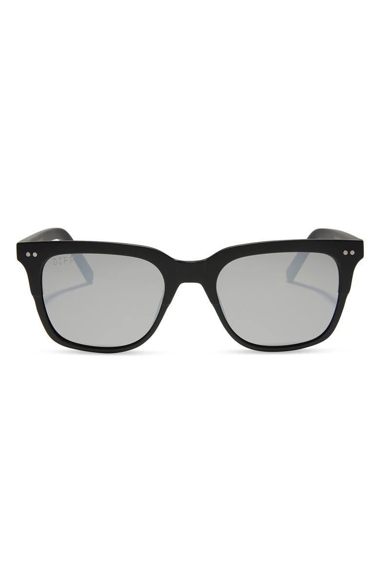 DIFF 53mm Bobby Square Sunglasses, Main, color, Matte Black