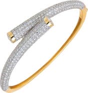 BY ADINA EDEN Lab Grown Diamond Pave Interlocked Bangle Bracelet 14K