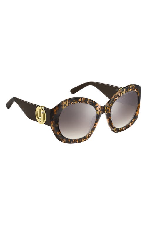 Marc Jacobs 56mm Round Sunglasses In Pattern Havana
