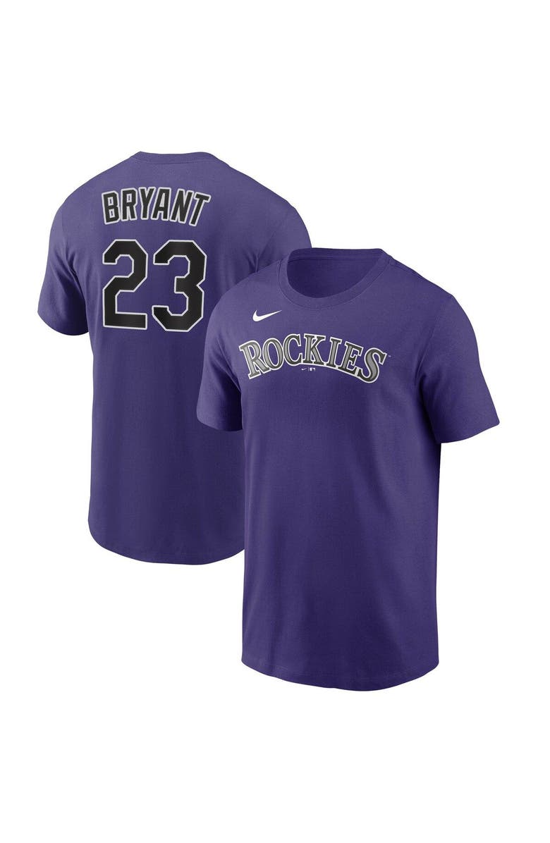 Nike Men's Nike Kris Bryant Purple Colorado Rockies Name & Number T-Shirt, Main, color, Purple