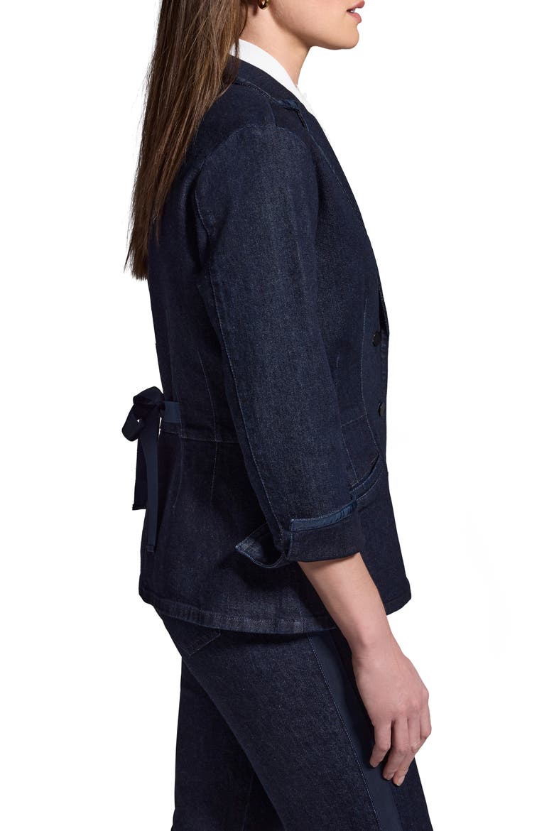 Ribbon Trim Blazer, Alternate, color, NIGHT