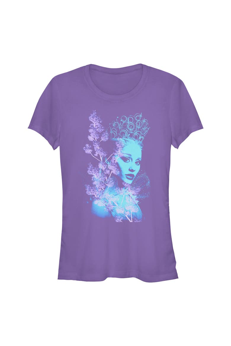Juniors Wicked For Good Glinda Double Exposure Portrait T Shirt, Main, color, Purple