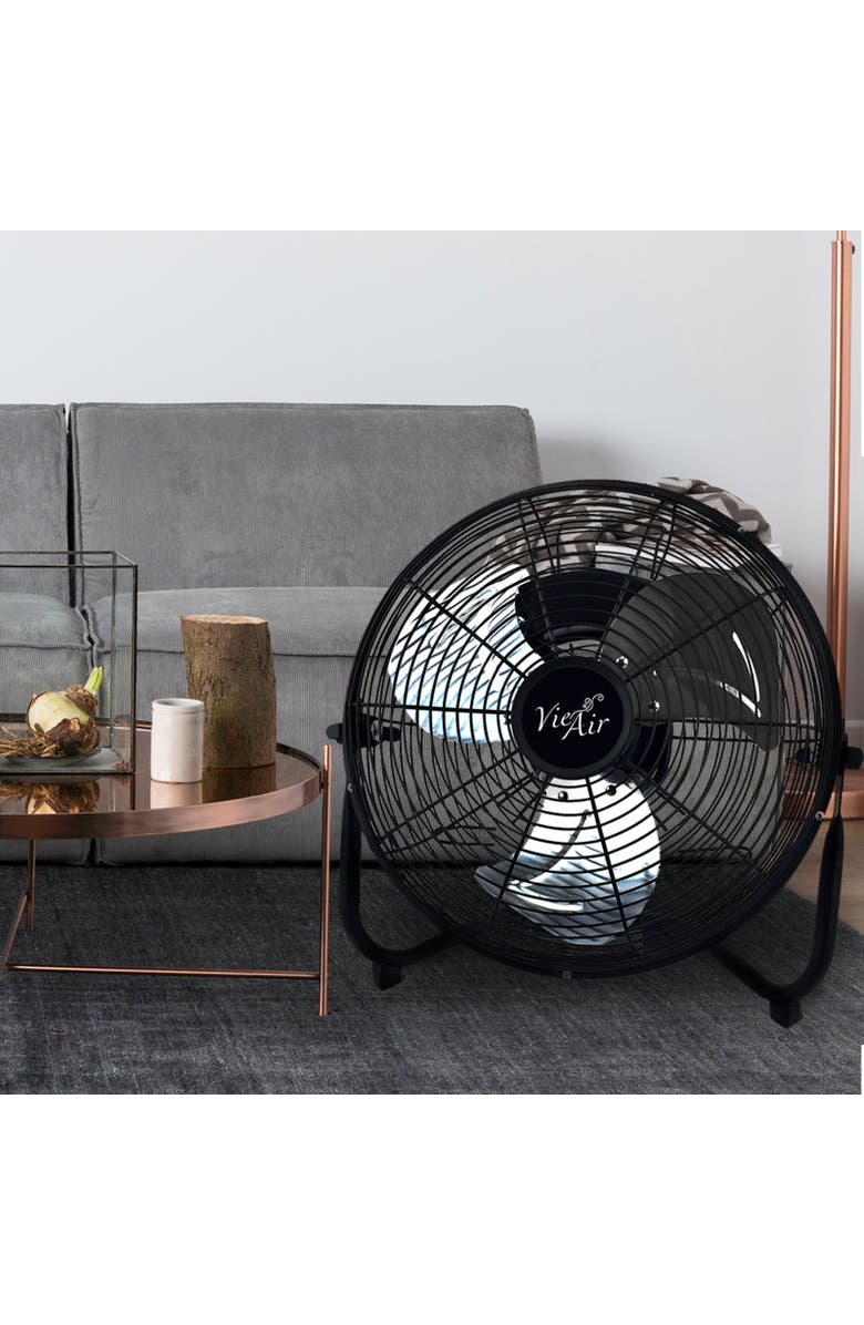 Vie Air 20 Inch Industrial Tilting High Velocity 3 Speed Metal Floor Fan, Alternate, color, Black