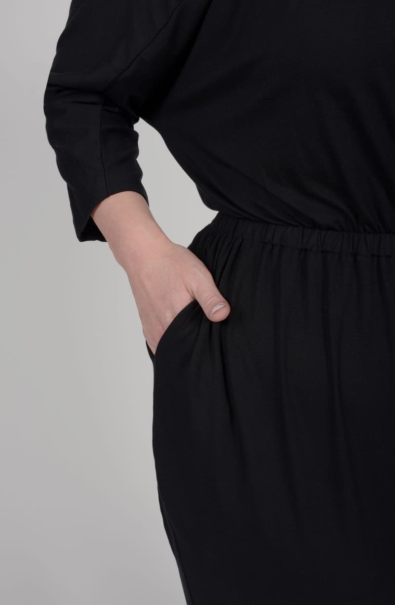 MAYES NYC Alex Jersey Crop Jumpsuit, Alternate, color, Black