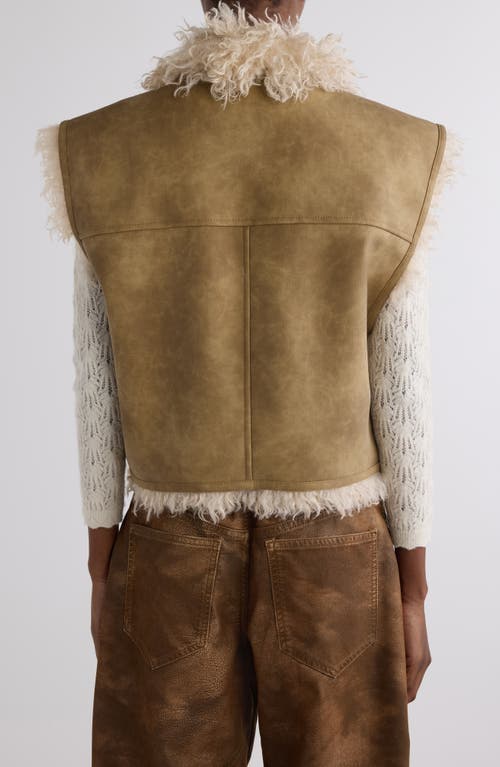Isabel Marant Étoile Clara Faux Shearling Reversible Vest In Brown