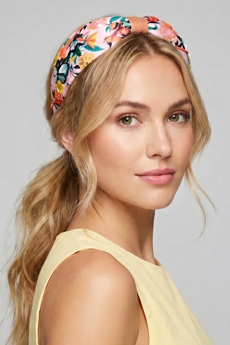 Bahamas Knotted Hair Band, Alternate, color, Orange