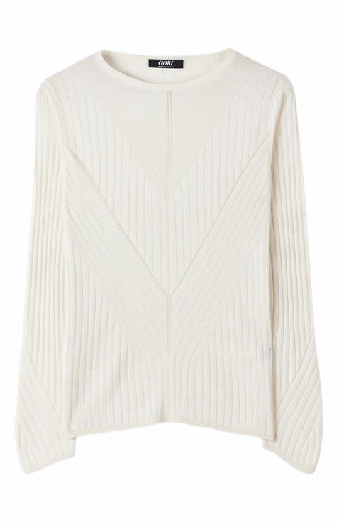 Rib-Knit Silk Cashmere  Sweater