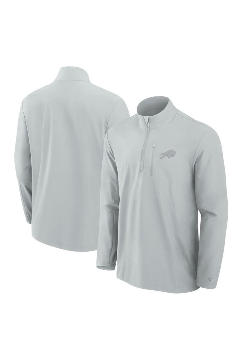 Men's Fanatics Signature Gray Buffalo Bills Front Office Woven Quarter-Zip Jacket, Alternate, color, Gray