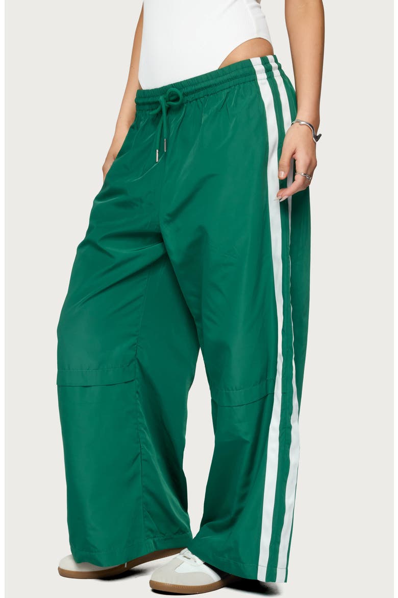 Petite Fauna Relaxed Fit Track Pants, Alternate, color, GREEN