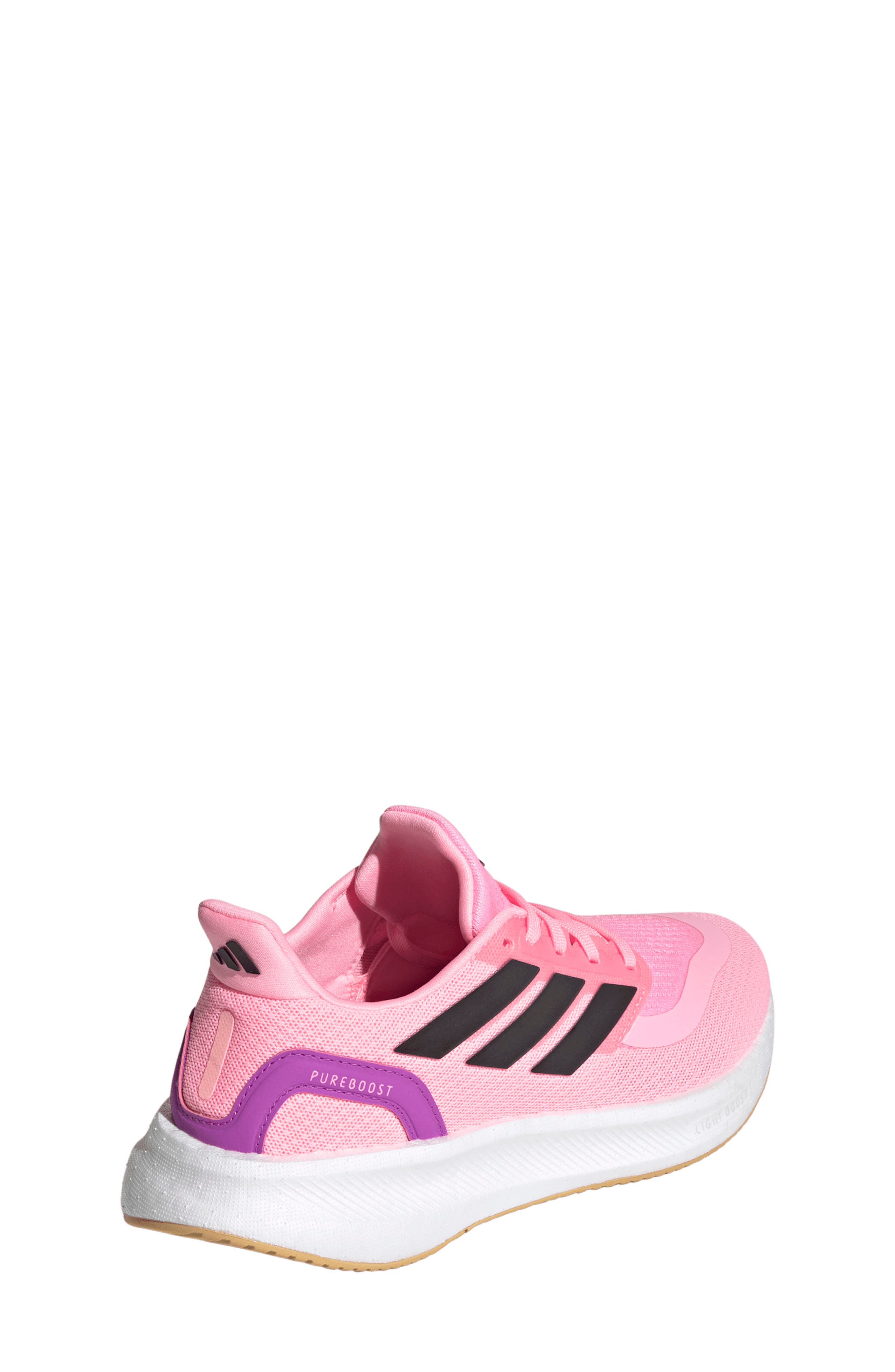 adidas Kids' Pureboost 5 Light Sneaker, Alternate, color, Pink Spark/ Black/ Oat
