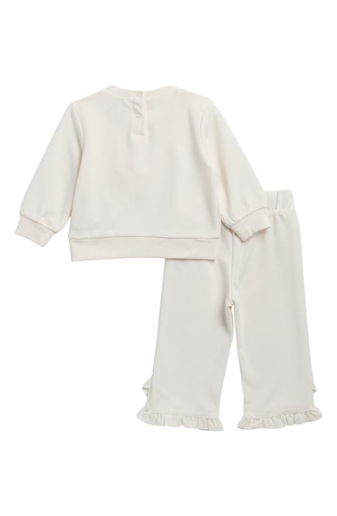 Ruffle Top & Flare Pants Set