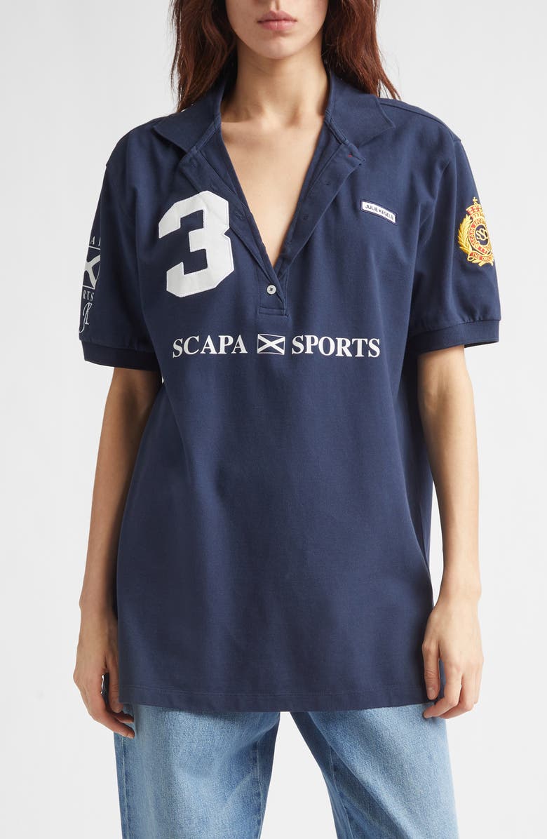 JULIE KEGELS x Scapa Graphic Polo, Main, color, Navy