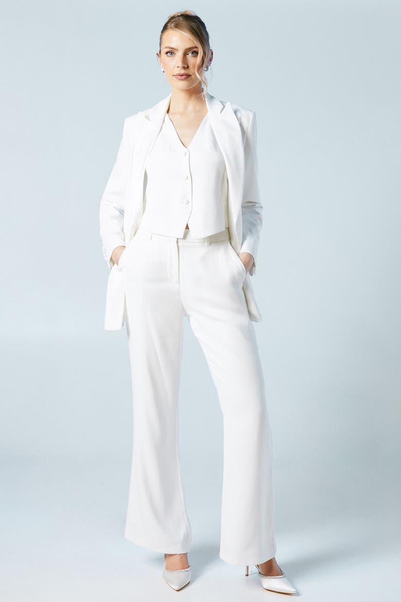 Premium Flare Bridal Trousers, Alternate, color, Ivory