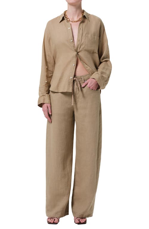 Shop Citizens Of Humanity Kayla Button-up Linen Shirt