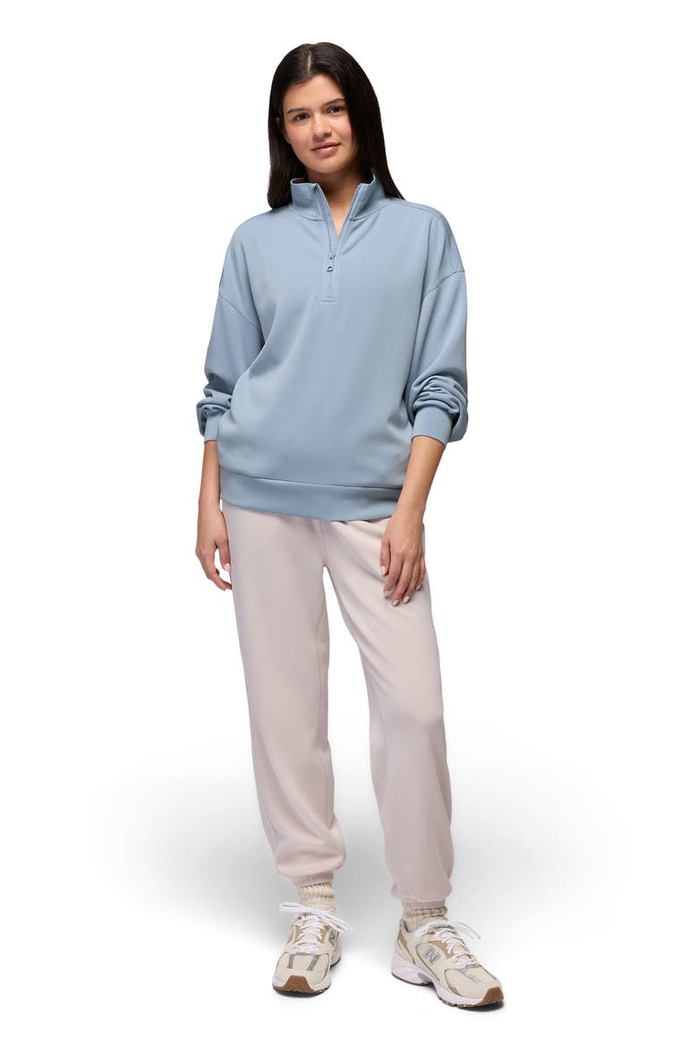 Shea Soft Relaxed Half Zip Pullover, Alternate, color, GLACIER SKIES