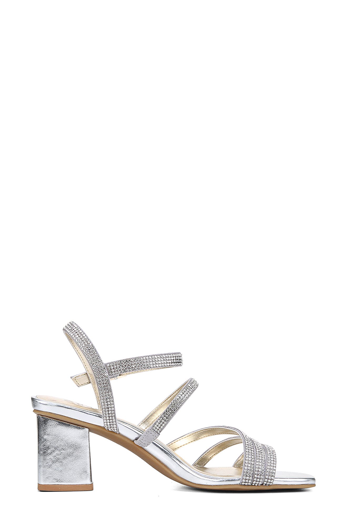 Niko 2 Embellished Strappy Sandal, Alternate, color, SILVER