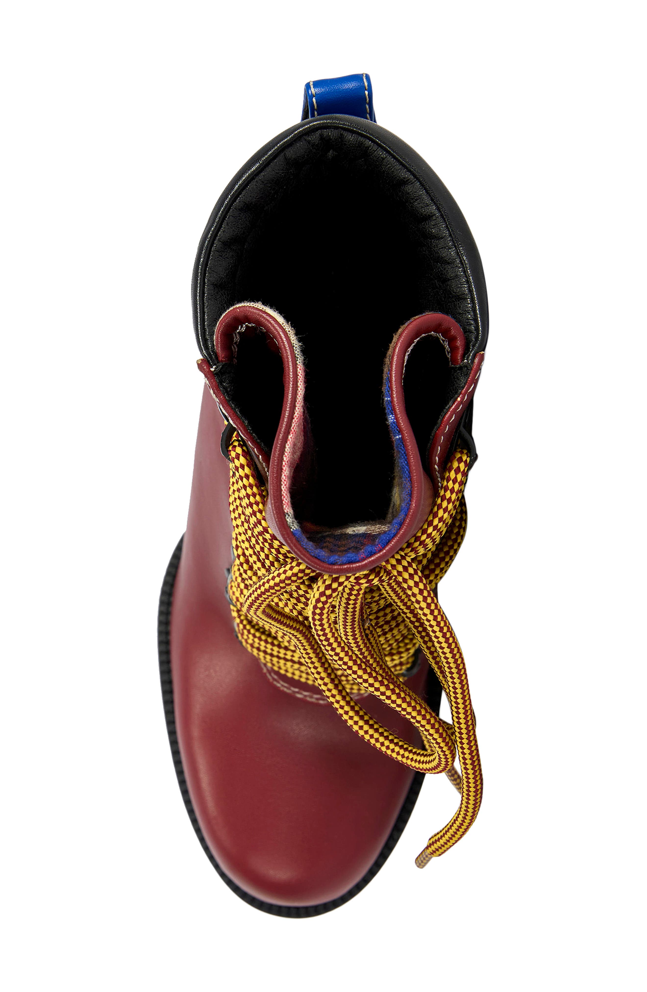 Deutch Lace Up Bootie, Alternate, color, RED MULTI