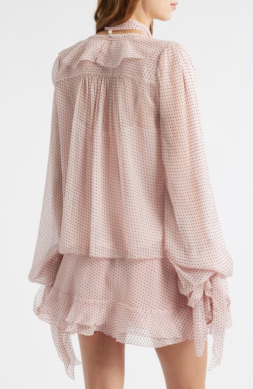 Loveshackfancy Linette Dot Print Woven Shirt In Pink