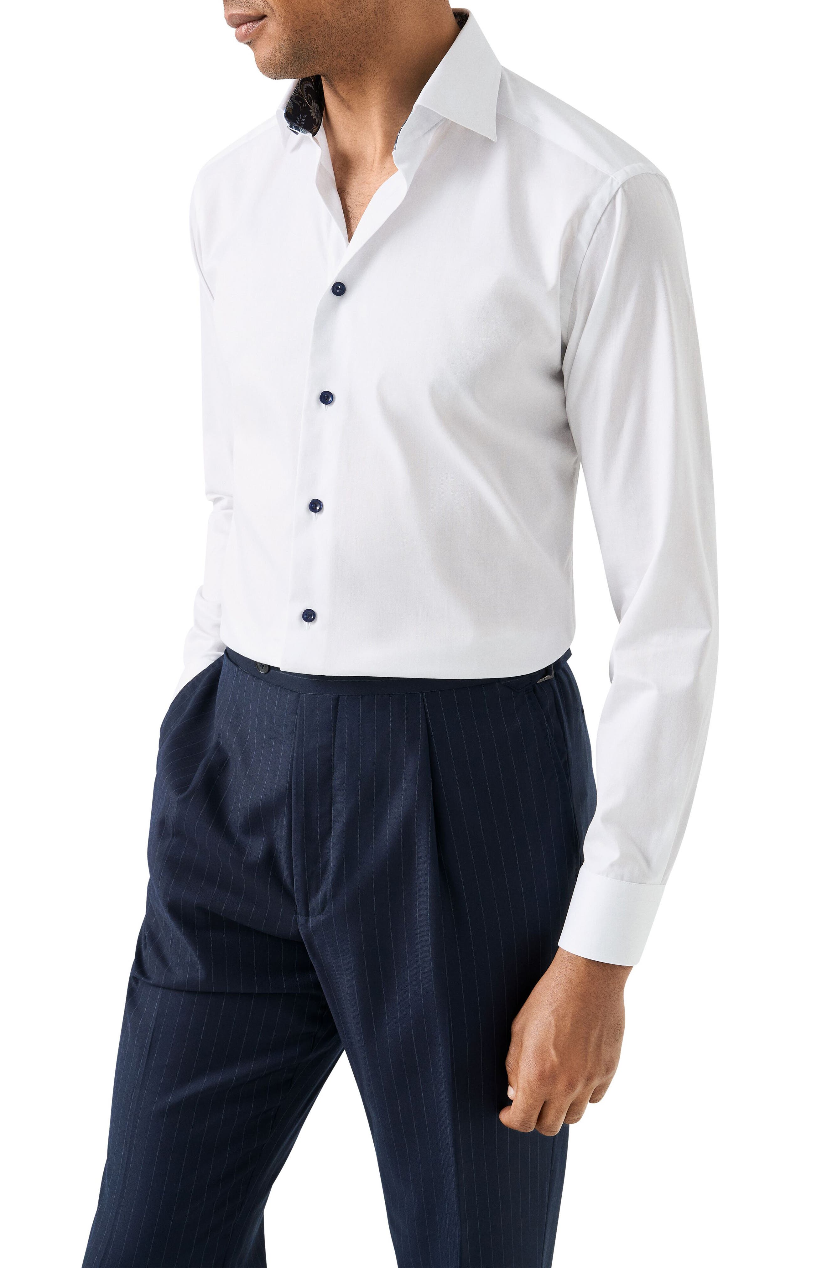 Eton Contemporary Fit Organic Cotton Dress Shirt