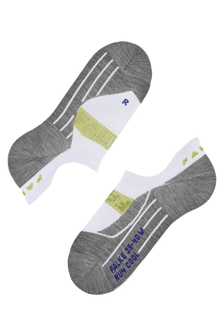 RU4 Endurance Cool Invisible Running Socks, Alternate, color, White