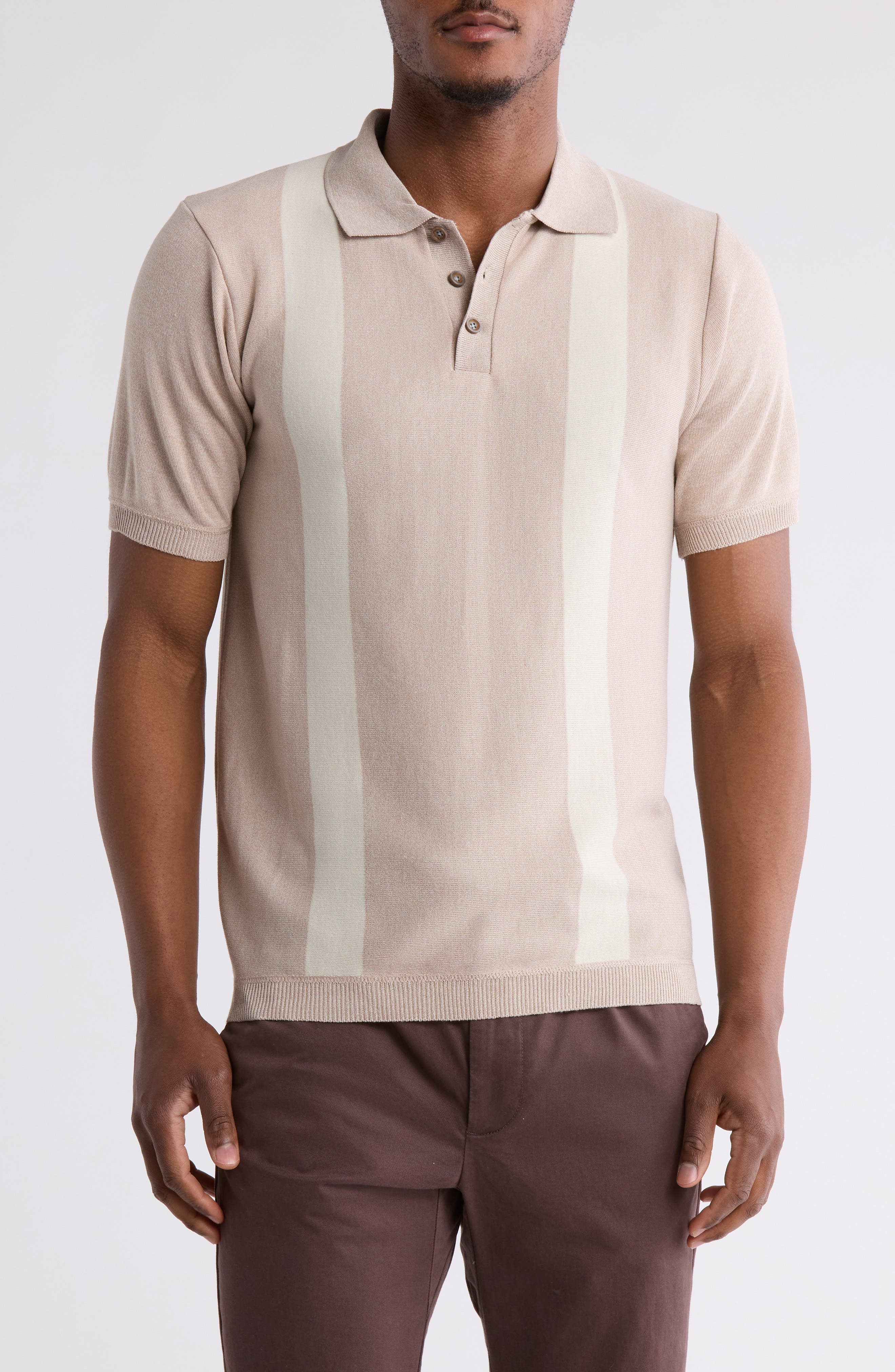 Slim Fit Sweater Knit Polo - image 3