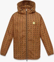 MCM Monogram Print Hooded Windbreaker in Recycled Nylon