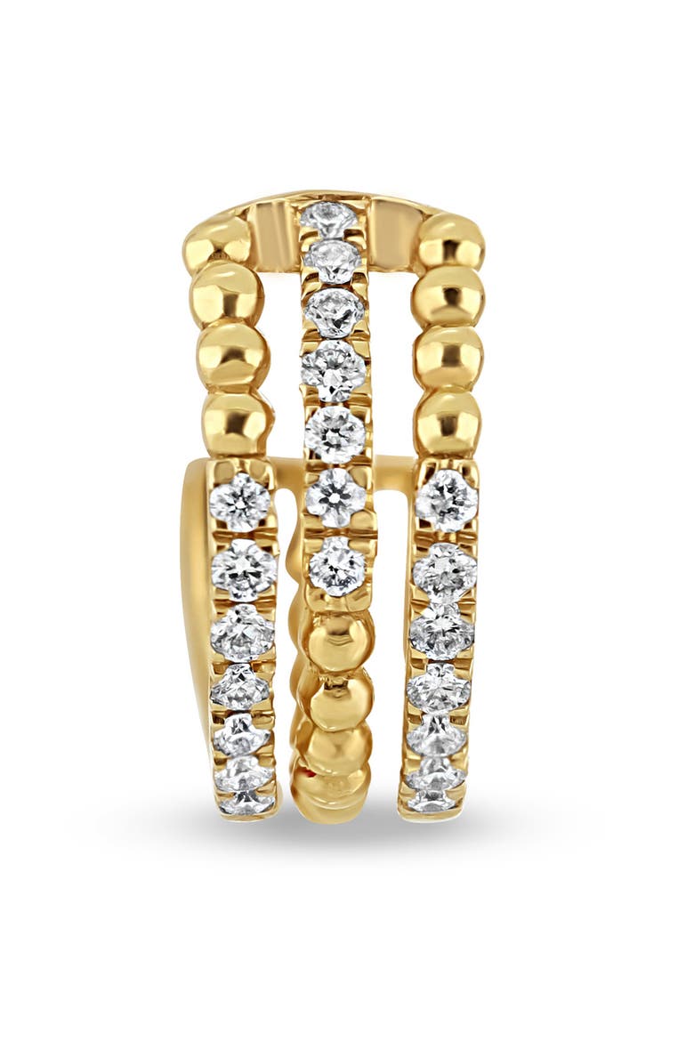 Mykonos 18K Yellow Gold Diamond Triple Hoop Earrings, Alternate, color, 18K YELLLOW GOLD