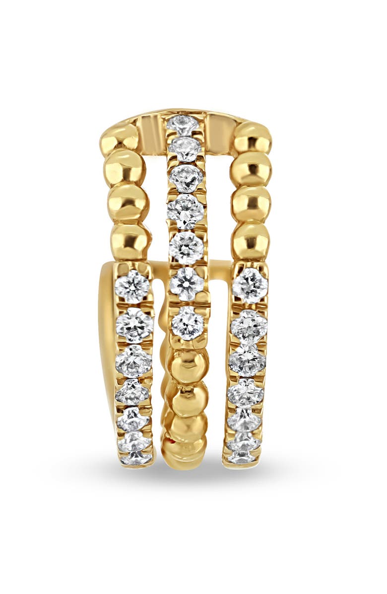 Bony Levy Mykonos 18K Yellow Gold Diamond Triple Hoop Earrings, Alternate, color, 18K Yelllow Gold