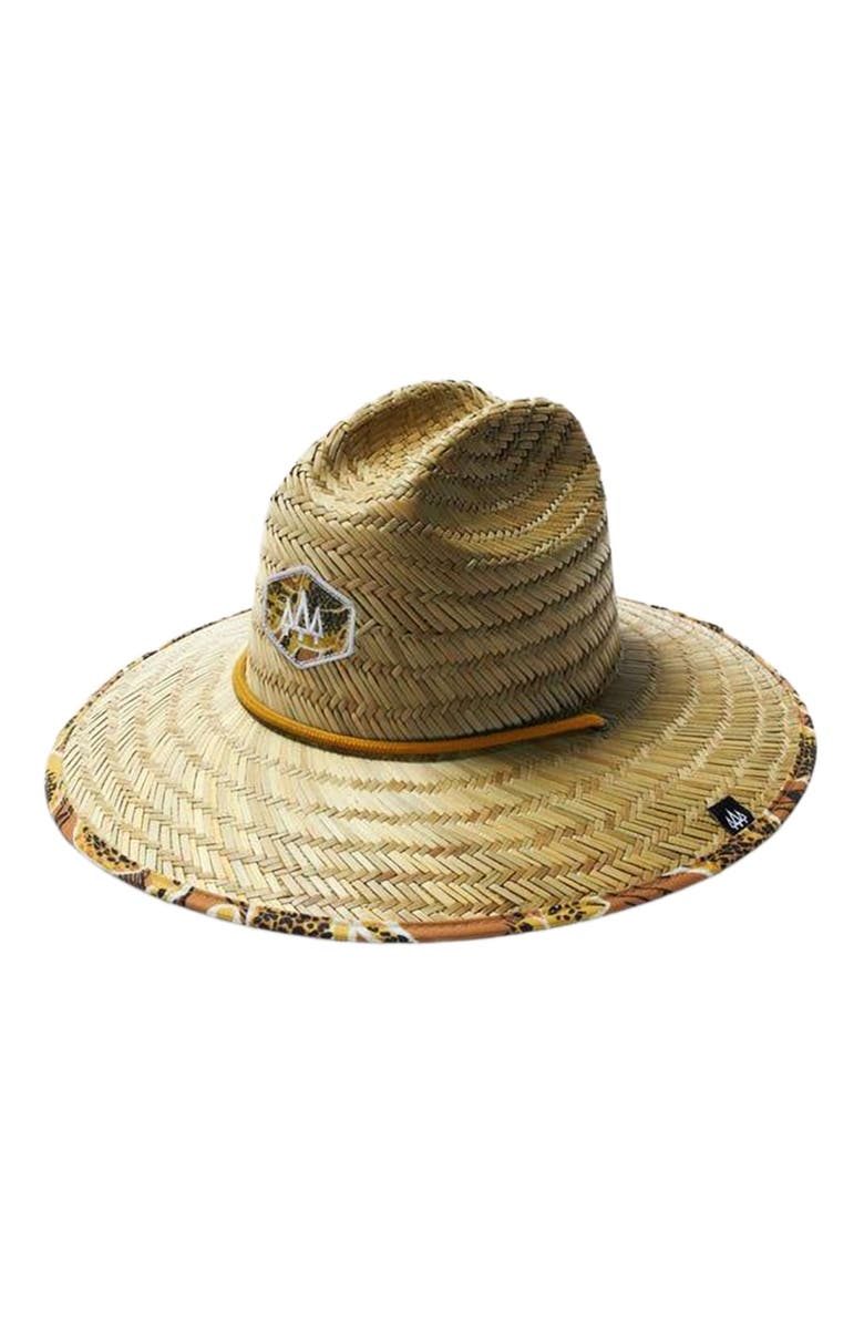 Hemlock Pounce Big Kids Straw Lifeguard Hat, Main, color, Cheetahs