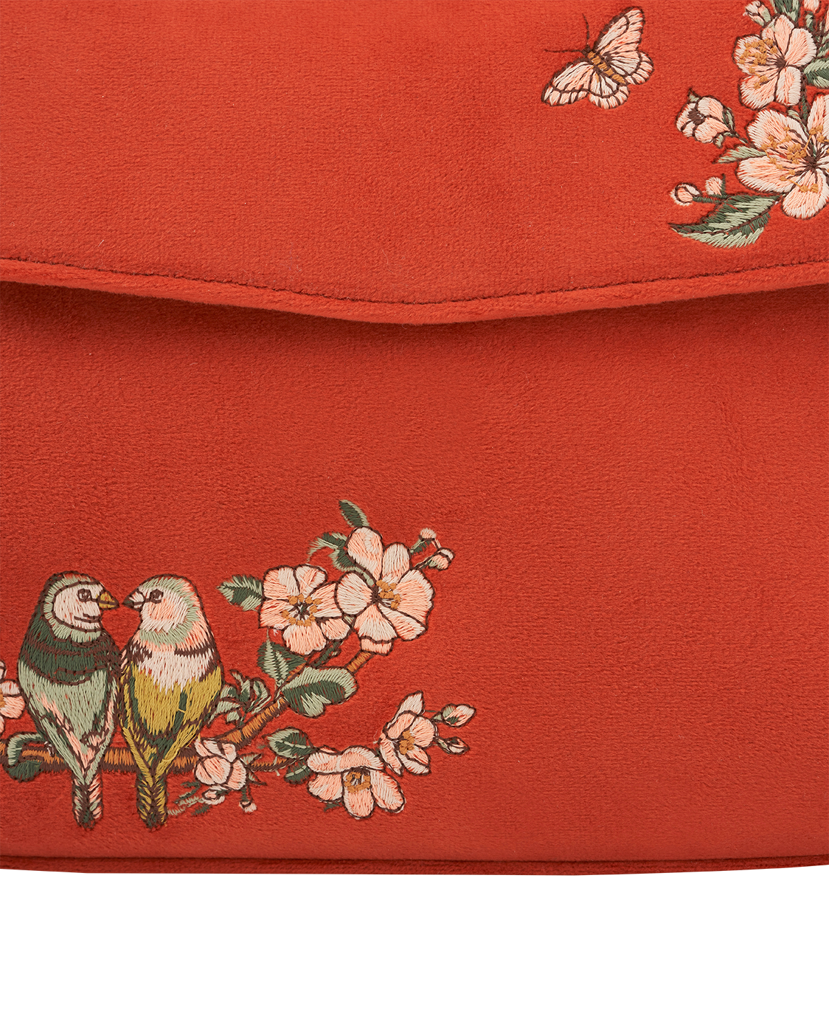 Fable England Lovebirds Mini Top Handle Tote, Alternate, color, Rust Red