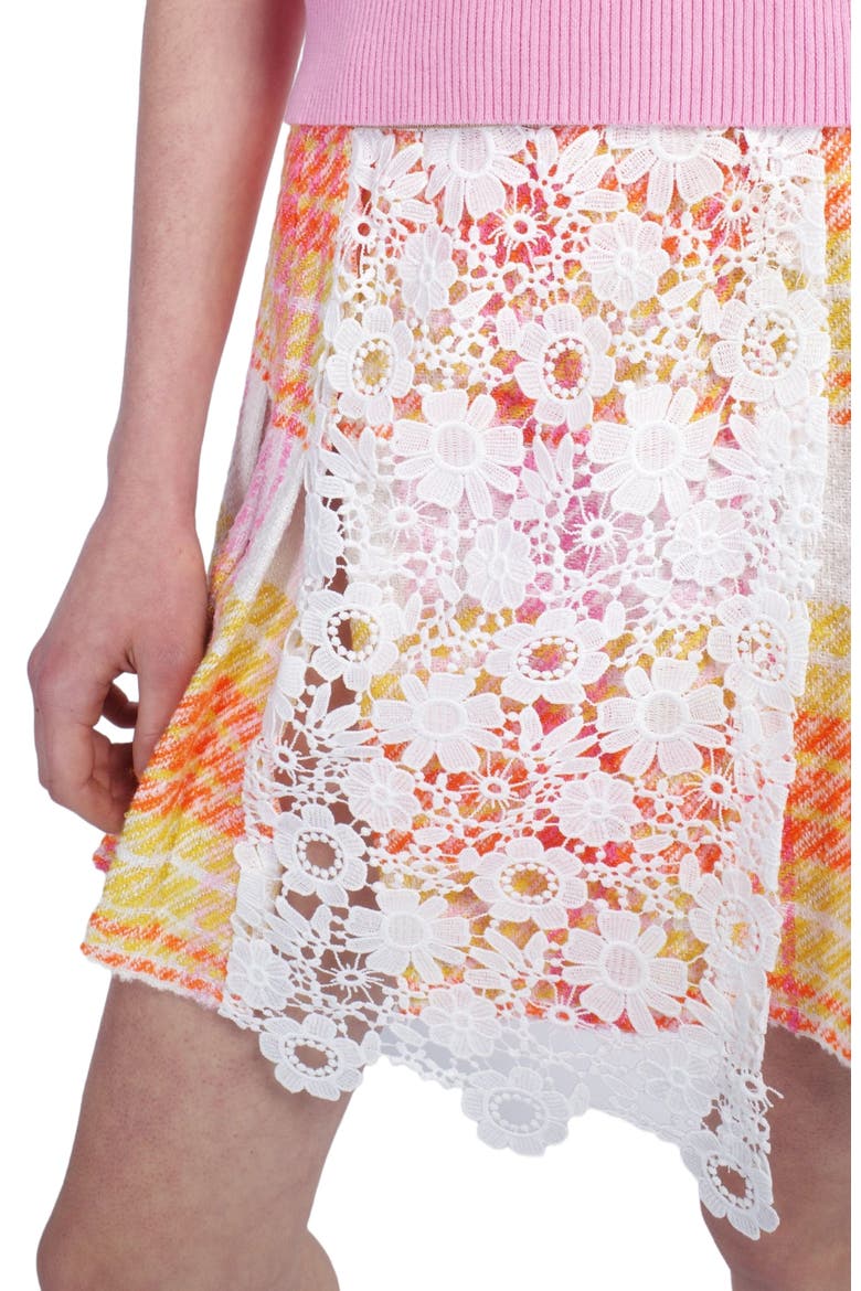 Capri Plaid Kilt Skirt, Alternate, color, LEMON MULTI